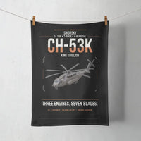 Thumbnail for Sikorsky CH-53K King Stallion design on black towel