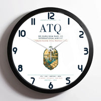 Thumbnail for Sri Guru Ram Dass Jee International Airport Amritsar (ATQ) design on white framed wall clock