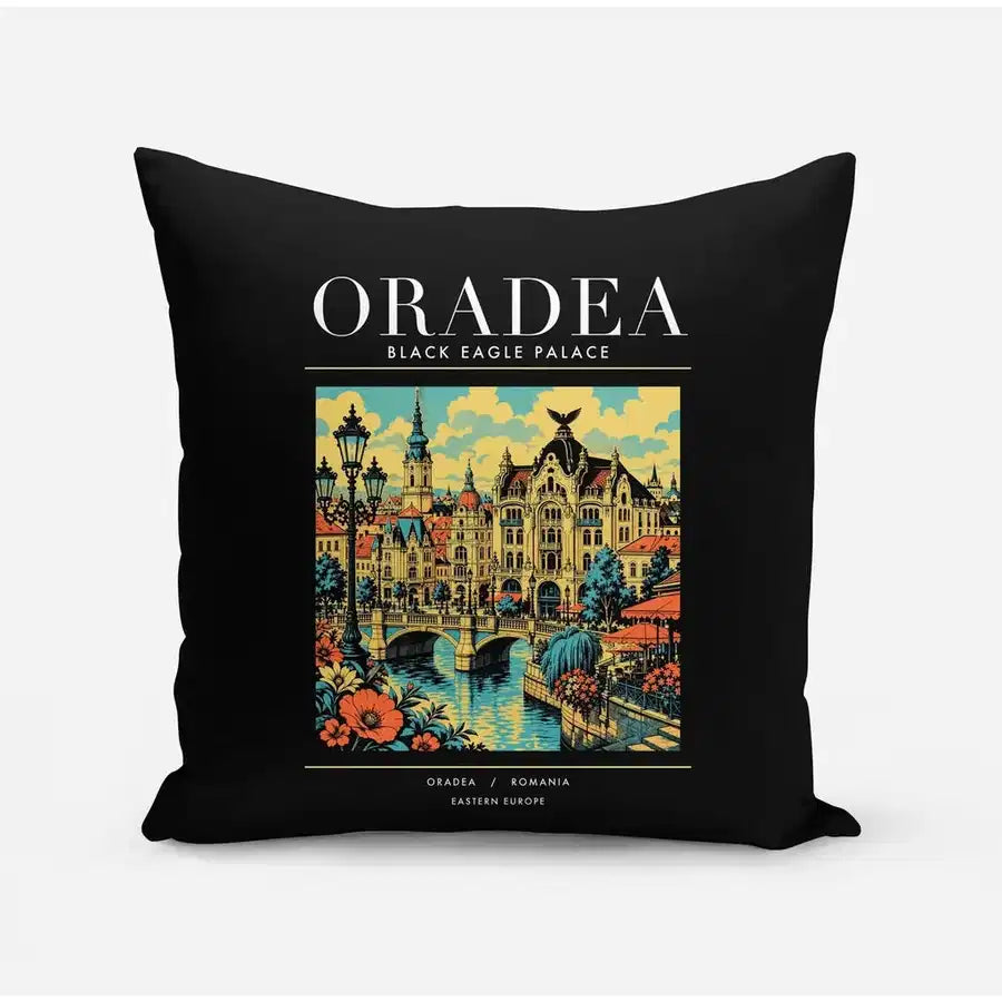 ORADEA - Poster - Pillow - Black