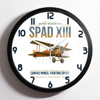Thumbnail for SPAD XIII design on white framed wall clock