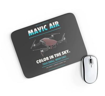 DJI Mavic Air design on black rectangle mouse pad