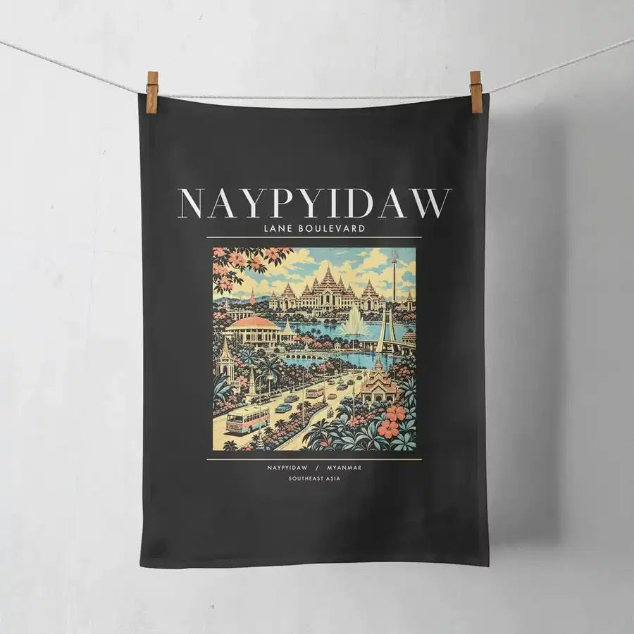 NAYPYIDAW - Poster - Towel - Black