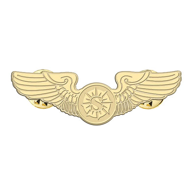 Sun Country Airlines aviation hollow pin in polished alloy.