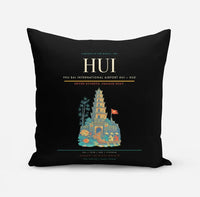 Thumbnail for Phu Bai International Airport (HUI) design on black pillow