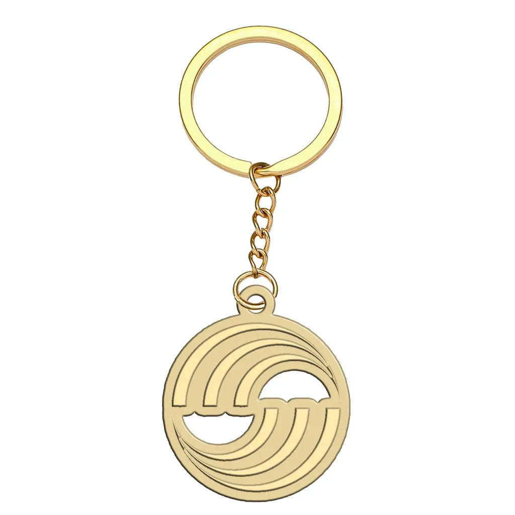 AIRBUS aviation hollow key chain in polished alloy.