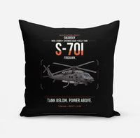 Thumbnail for Sikorsky S-70i FIREHAWK design on black pillow
