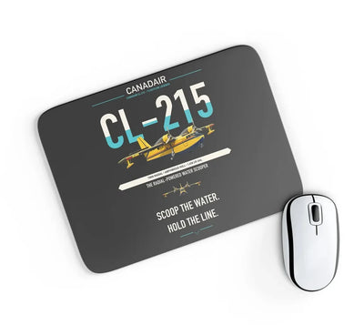Canadair CL-215 design on black rectangle mouse pad