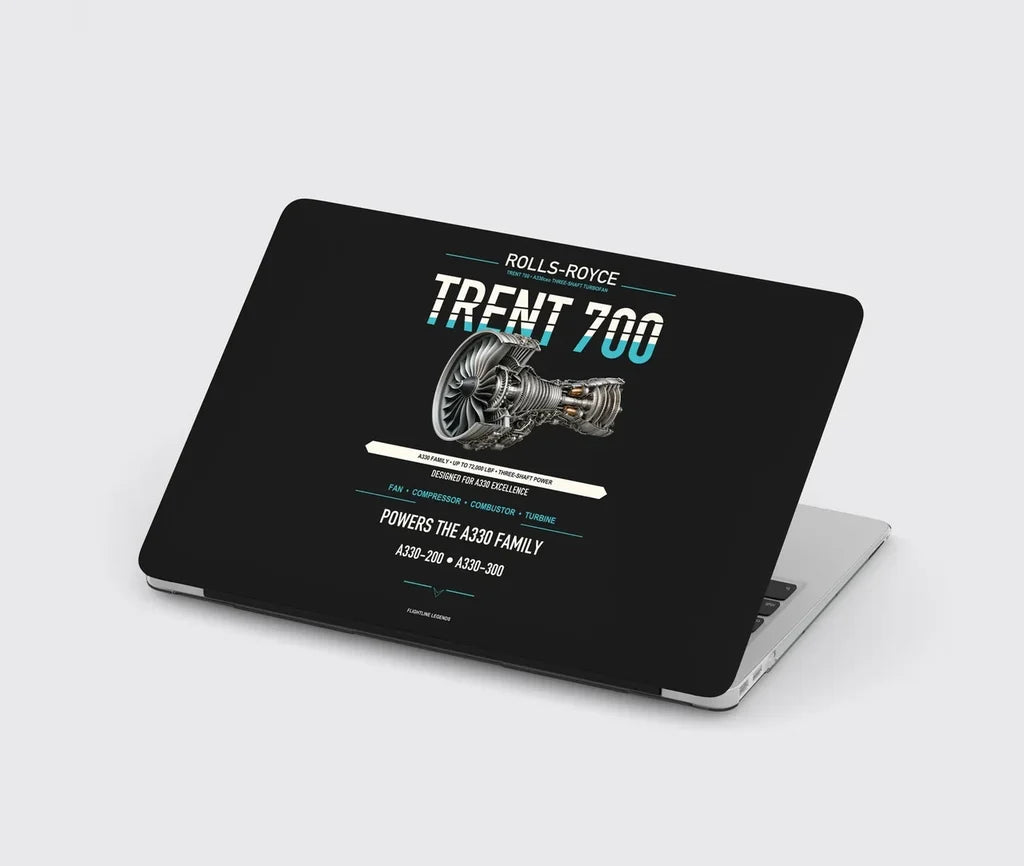 TRENT 700 design on black MacBook case