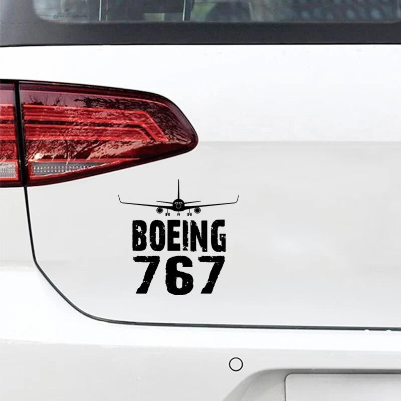 Boeing 767 & Plane Car aviation design car sticker in weather-resistant vinyl.