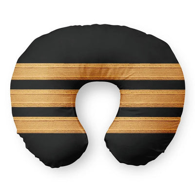 Pilot Epaulette 3 Lines Travel & Boppy aviation design on memory foam with soft cover travel pillow.