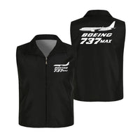 Thumbnail for The Boeing 737Max Thin Style aviation design printed on lightweight shell with sleeveless design thin vest.