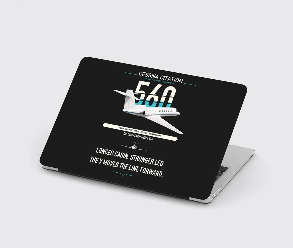Cessna Citation 560 - Citation V design on black MacBook case