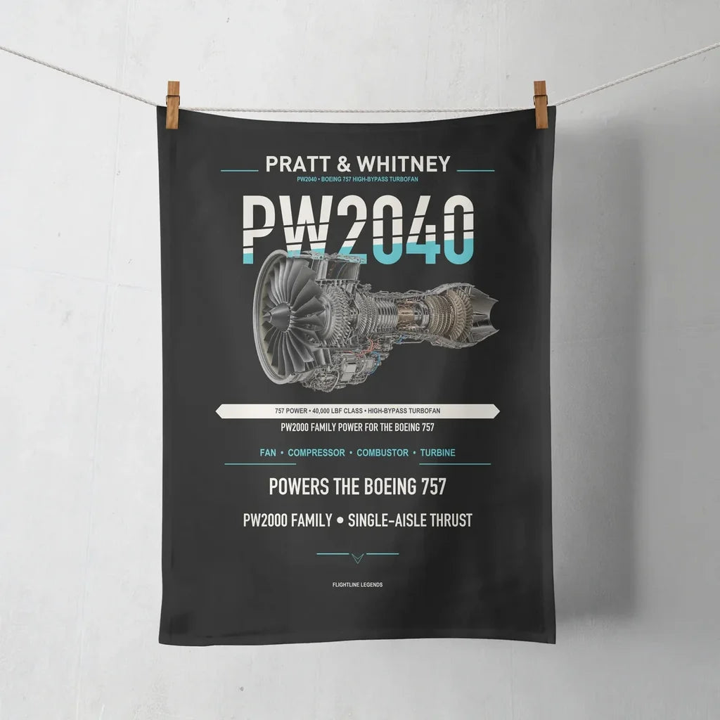 PW2040 design on black towel