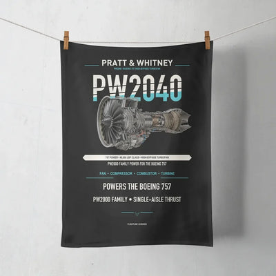 PW2040 design on black towel