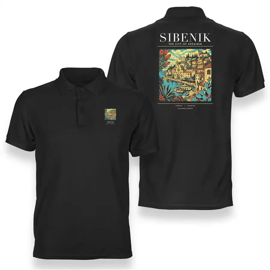 SIBENIK - Poster - Double-Side Polo - Black