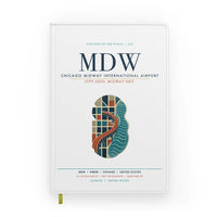 Thumbnail for Chicago Midway International Airport (MDW) design on white notebook