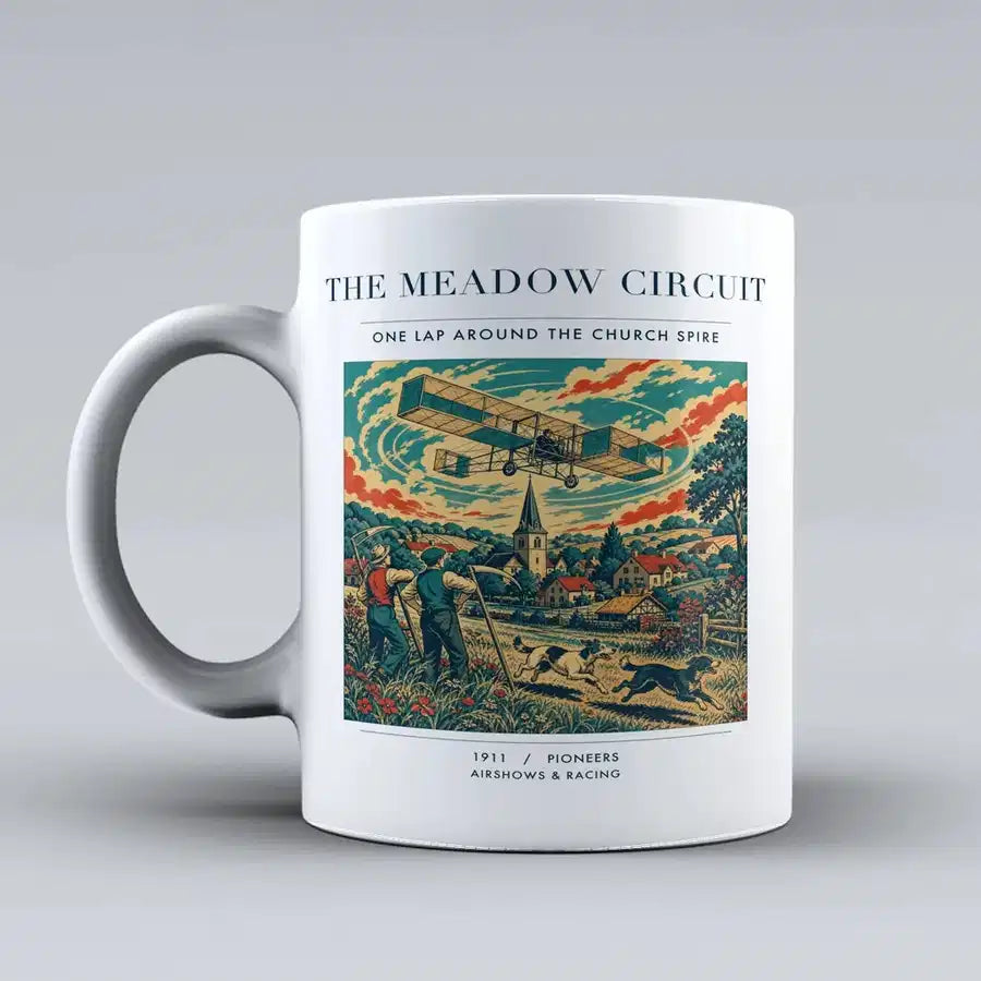 VINTAGE G4325 - The Meadow Circuit - Ceramic Mug design on white