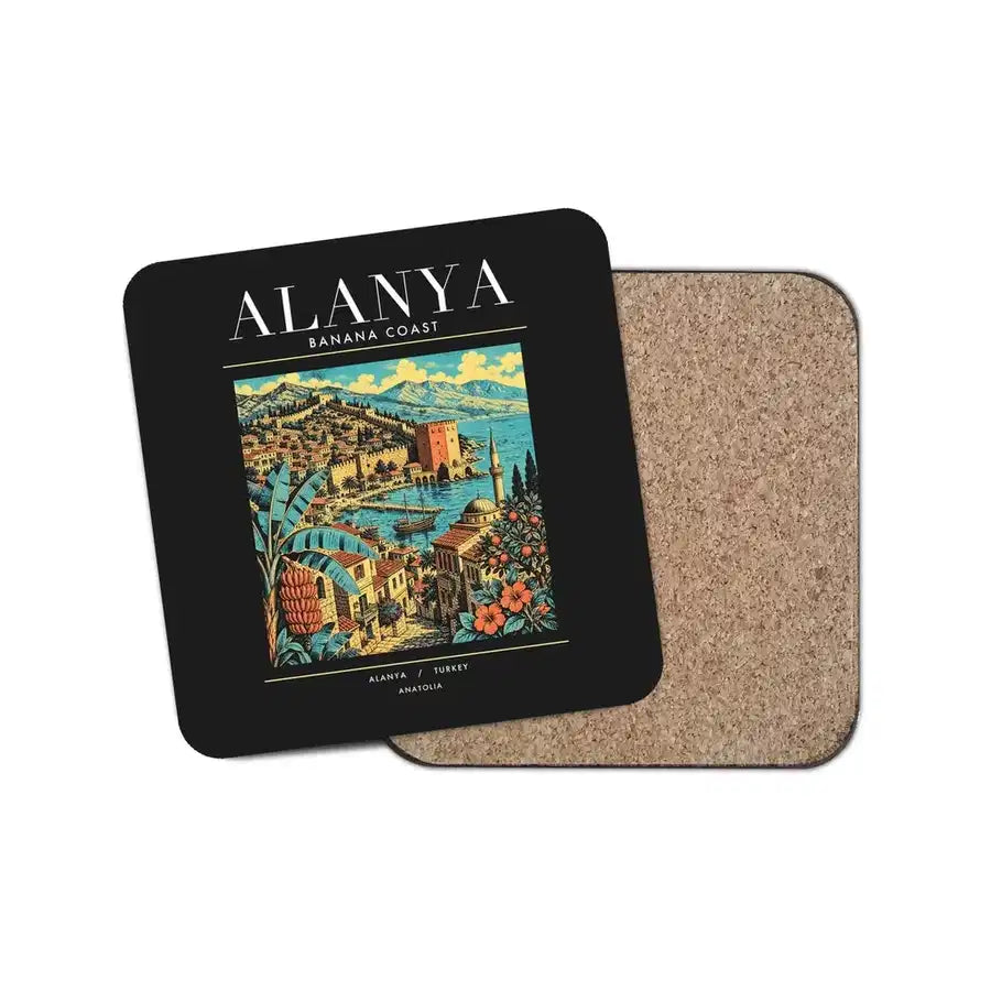 ALANYA - Poster - Coaster - Black