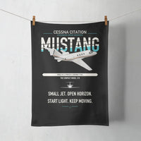 Thumbnail for Cessna Citation Mustang design on black towel