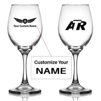Thumbnail for Customisable ATR & Text Wine Glass