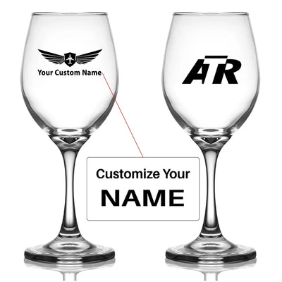 Customisable ATR & Text Wine Glass