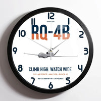Thumbnail for RQ-4B Global Hawk design on white framed wall clock