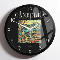 Thumbnail for CANBERRA - Poster - Wall Clock Framed - Black