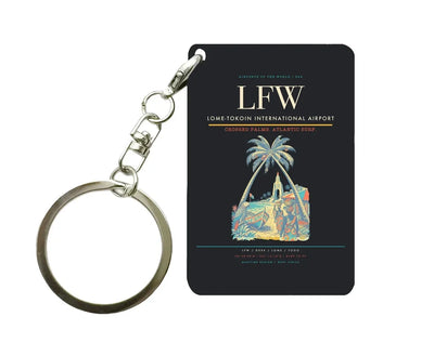 Lome-Tokoin International Airport LFW Key Chain design on black key chain