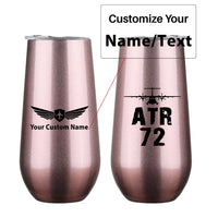 Thumbnail for ATR-72 & Plane 6oz Egg aviation design on 6oz egg cup, compact 6oz ceramic.