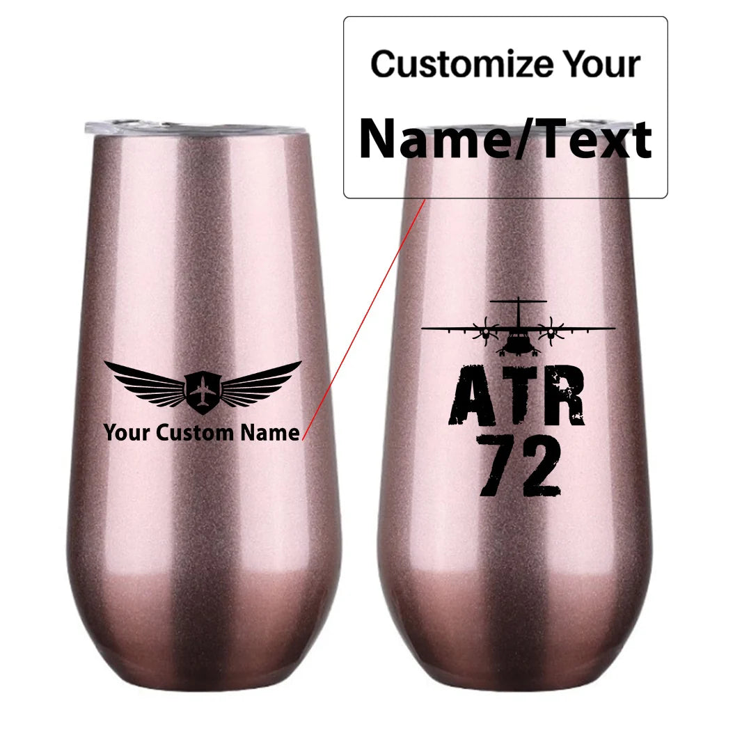 ATR-72 & Plane 6oz Egg aviation design on 6oz egg cup, compact 6oz ceramic.