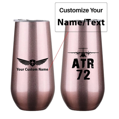 ATR-72 & Plane 6oz Egg aviation design on 6oz egg cup, compact 6oz ceramic.