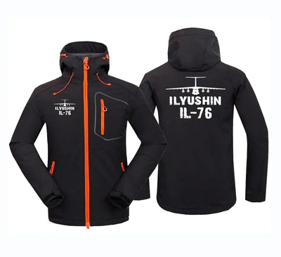 ILyushin IL-76 & Plane aviation design printed on warm polar fleece polar fleece jacket.