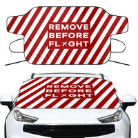 Thumbnail for Special Edition Remove Before Flight Car aviation design on car windshield cover.