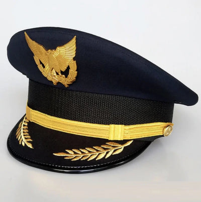 Super Quality Different Style Airline Pilot Hats (2) aviation design on crisp poplin cotton with epaulettes pilot uniform.