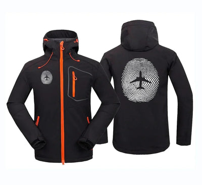 Aviation Finger Print aviation design printed on warm polar fleece polar fleece jacket.