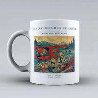 Thumbnail for VINTAGE G4289 - The Salmon Run Charter - Ceramic Mug design on white