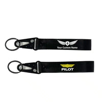 Thumbnail for Pilot & Badge aviation hawk-shaped key chain, durable metal alloy.