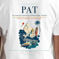 Thumbnail for Jay Prakash Narayan International Airport (PAT) double-side t-shirt design close-up cover