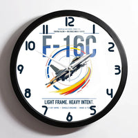 Thumbnail for F-16C Fighting Falcon design on white framed wall clock