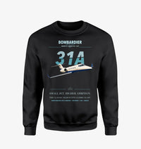 Thumbnail for Bombardier Learjet 31A design on black sweatshirt