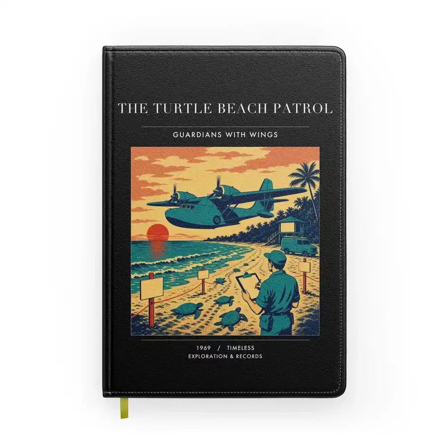 VINTAGE G4443 - The Turtle Beach Patrol - Designed Notebooks design on black