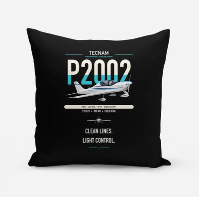 Tecnam P2002 Sierra MkII design on black pillow