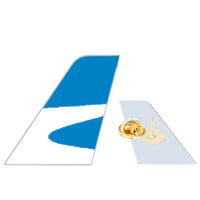 Thumbnail for Aerolineas Argentina aviation design tail-shape badge pin in polished alloy.