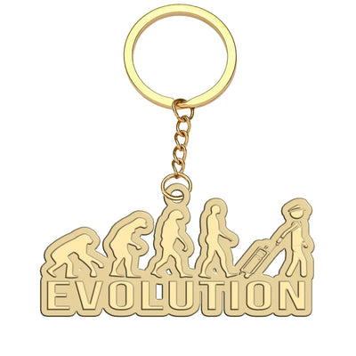 Pilot Evolution aviation hollow key chain in polished alloy.