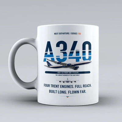A340-600 Mug design on white airbus