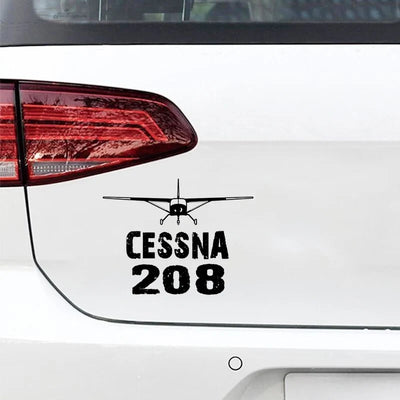 Cessna 208 & Plane Car aviation design car sticker in weather-resistant vinyl.