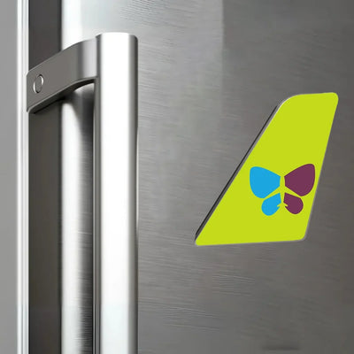 Jin Air Airlines aviation design tail magnet in 3D metal with magnetic back.