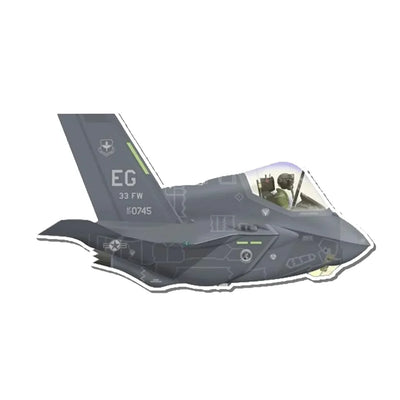 F-35 Lightning II EG 33 22nd Fighter Wing Airplanes sticker, Wide 6cm (2.3inches)