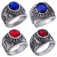 Thumbnail for Super Quality United States Air Force & Army & Marines aviation themed ring, stainless steel.