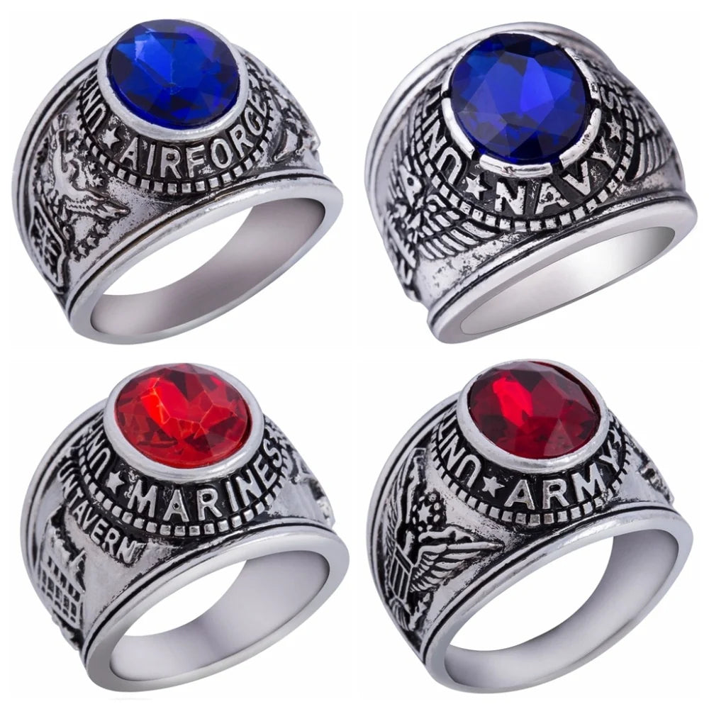 Super Quality United States Air Force & Army & Marines aviation themed ring, stainless steel.